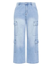 City Chic - Harley Fit Iona Cargo Wide Leg Jean