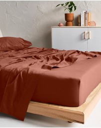 Linen House - Augusta 500TC Cotton Sateen Fitted Sheet 50cm