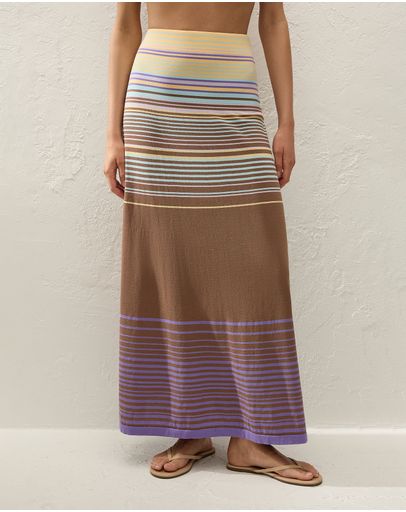 Daniela Stripe Mocha Col. 26 Lilac