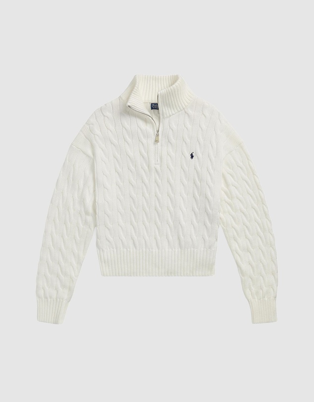 Polo Ralph Lauren - Cable-Knit Cotton Quarter-Zip Sweater