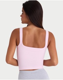 BO+TEE - Alumna Seamless Soft Rib Square-Neck Tank Top