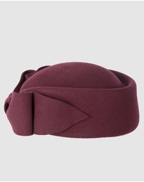 Max Alexander - Felt Wine Pillbox Hat