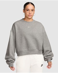 Nike - Nike Studio Fleece Oversized Cropped Crew Sweat