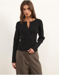 Atmos&Here - Lina Long Sleeve Knit Top