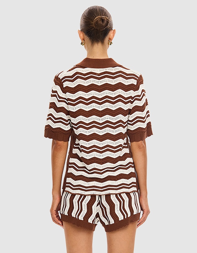 KIVARI - Sarah Knit Polo Top