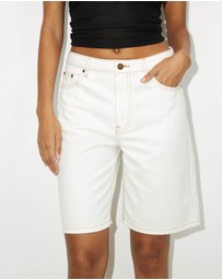 Dazie - Vacay Mode Long Denim Shorts