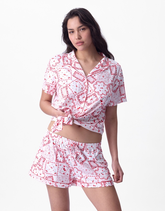 Bras N Things - Dealing Hearts Short - Print