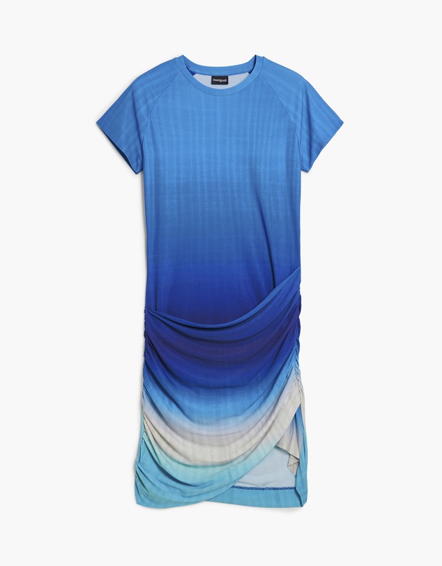 Desigual - Short dress with draped skirt