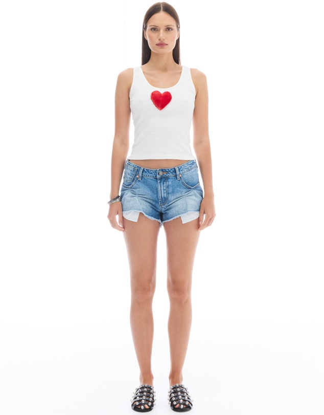 THE TALES - We Love 3D Velvet Heart Singlet