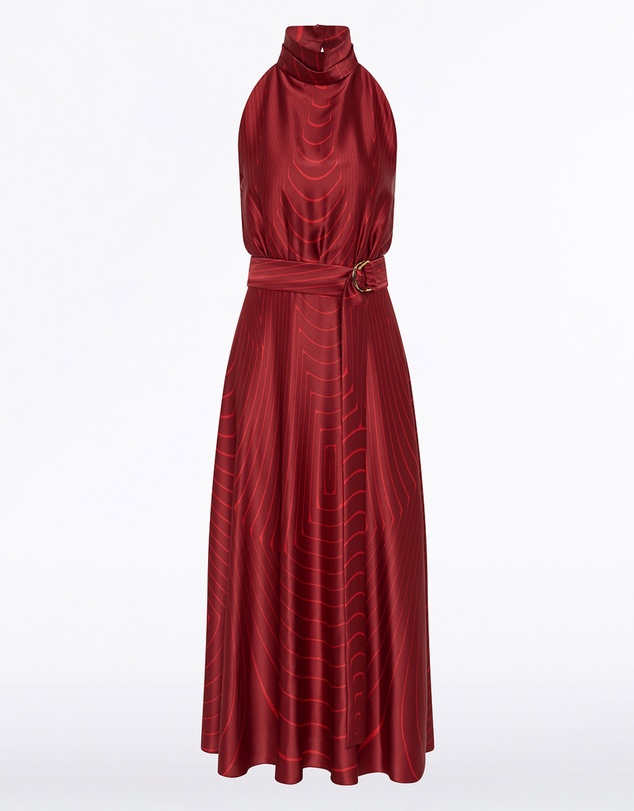 Carla Zampatti - Undercurrent Silk Viscose Stretch Halter Dress