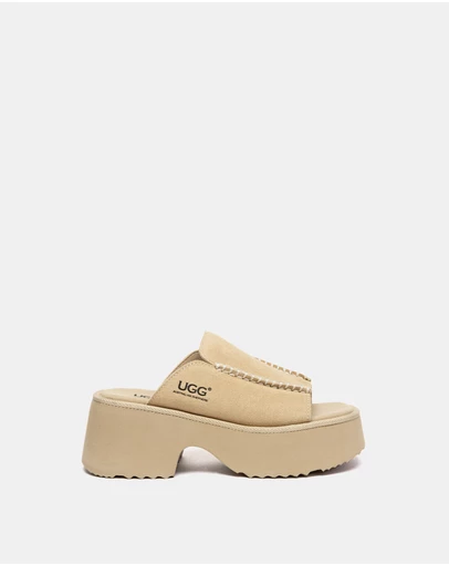 EVERAU - Australian Shepherd Ugg Haive Cow Suede Upper Loafer Oxfords Flats