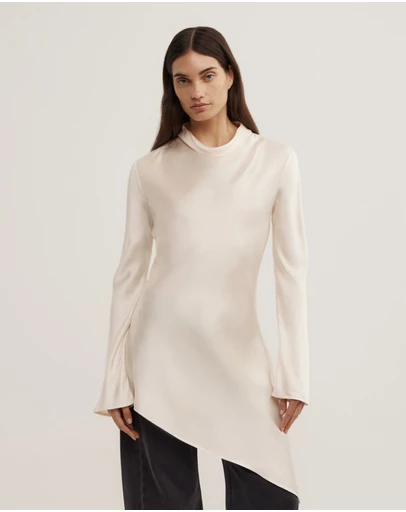 Witchery - Long Sleeve Asymmetric Tunic Top
