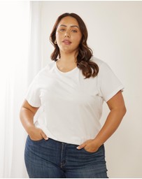 Atmos&Here Curvy - Organic Cotton Crew Neck Tee