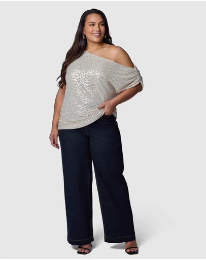 Pink Dusk by Curve Project - Bare Desire Sequin Top