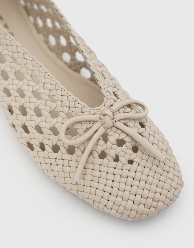 Betts - Georgia Leather Woven Ballet Flats