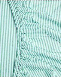 Kip&Co - Tarragon Stripe Organic Cotton Baby Fitted Sheet Cot - Babies