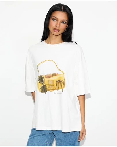 Dazie - Girl Essentials Oversized Graphic Tee