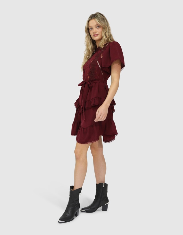 Belle & Bloom - The Softest Spell Ruffle Mini Dress