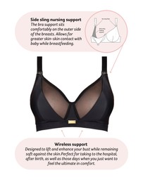Hotmilk Maternity Lingerie - Flawless Full Cup Plunge Nursing Bra - Wirefree