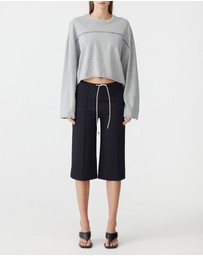 Bassike - French Terry Yoke Detail LS T-Shirt