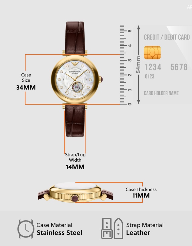 Emporio Armani - Burgundy Analogue Watch