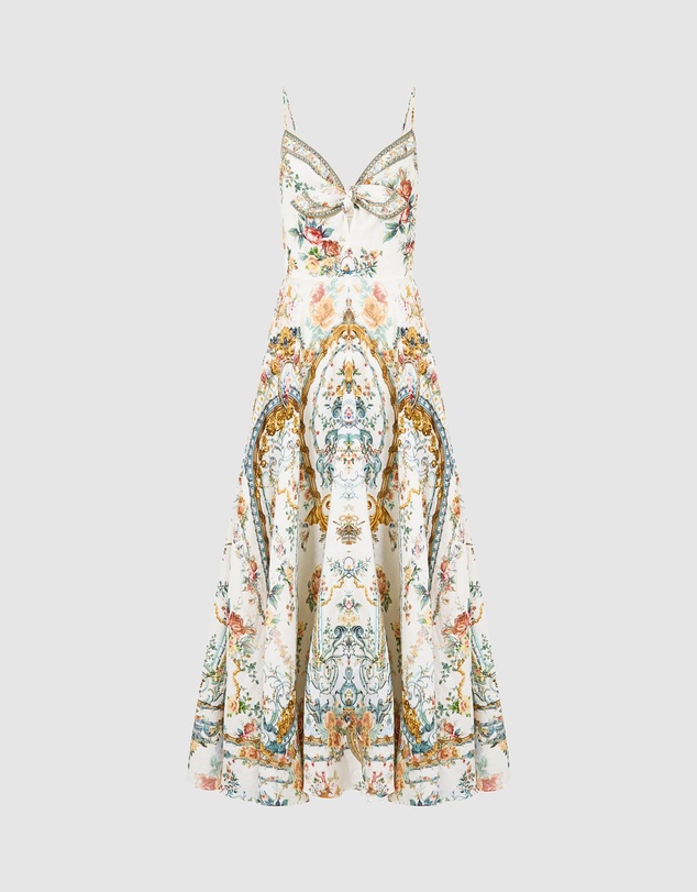 Camilla - Long Dress with Tie Front