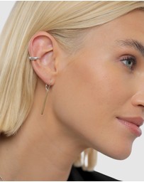 Elli Jewelry - Earrings Women Ear Hanger 925 Sterling Silver Bicolor