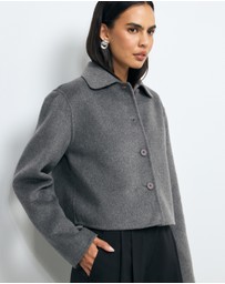AERE - Lola Double Faced Wool Blend Coat
