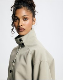 Lover - Lucinda Suede Look Funnel Neck Jacket