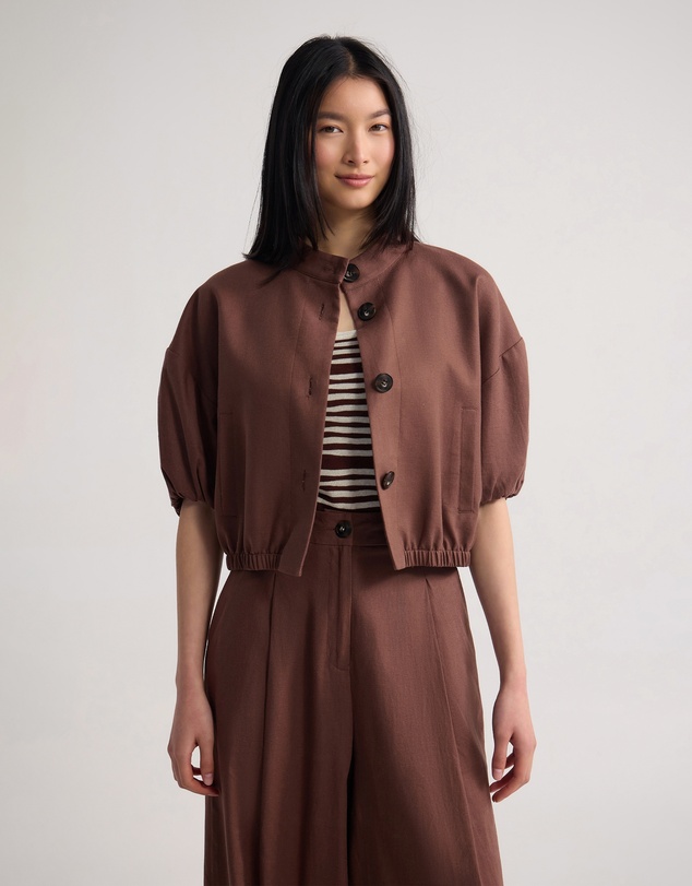 Oxford - Sasha Short Sleeve Crop Jacket