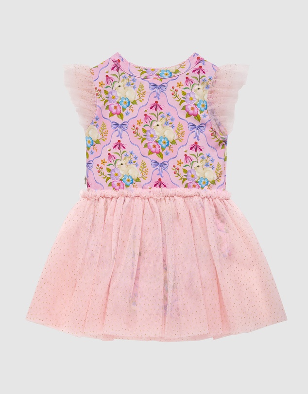Fleur Harris - 'Bunnies & Bows' Dreamy Tutu Bodysuit Dress in Pink