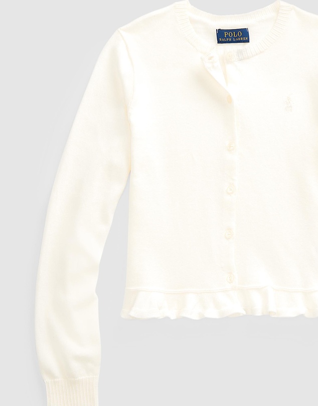 Polo Ralph Lauren - Peplum-Hem Cotton Cardigan - ICONIC EXCLUSIVE - Teens