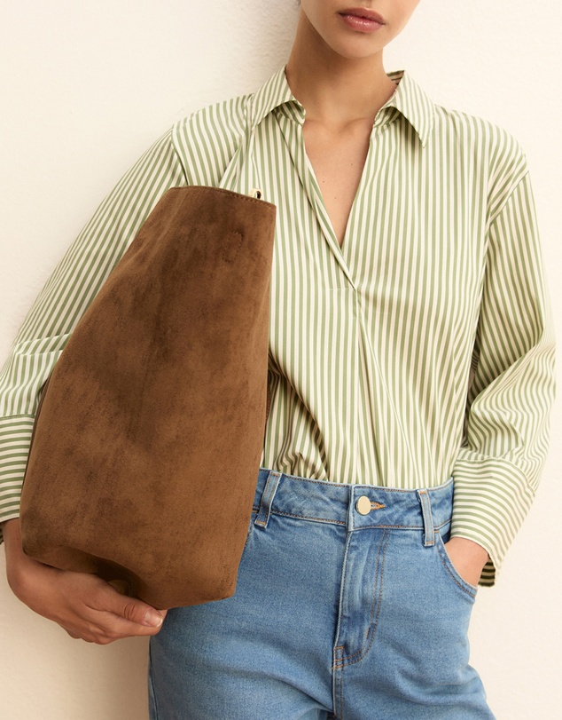 Emme - Green Stripe Poplin Shirt