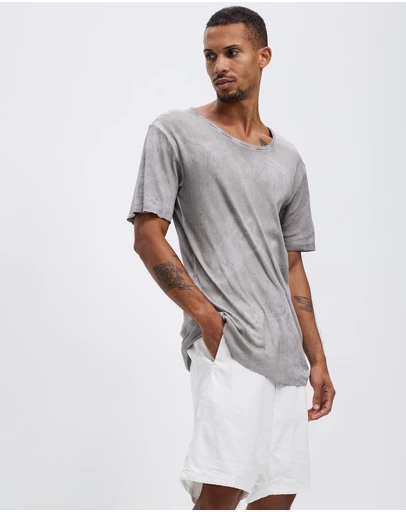 Surrounded By Ghosts - The Garnet Coated Denim Drawstring Shorts