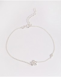 Lovisa - Sterling Silver Cubic Zirconia Flower Bracelet