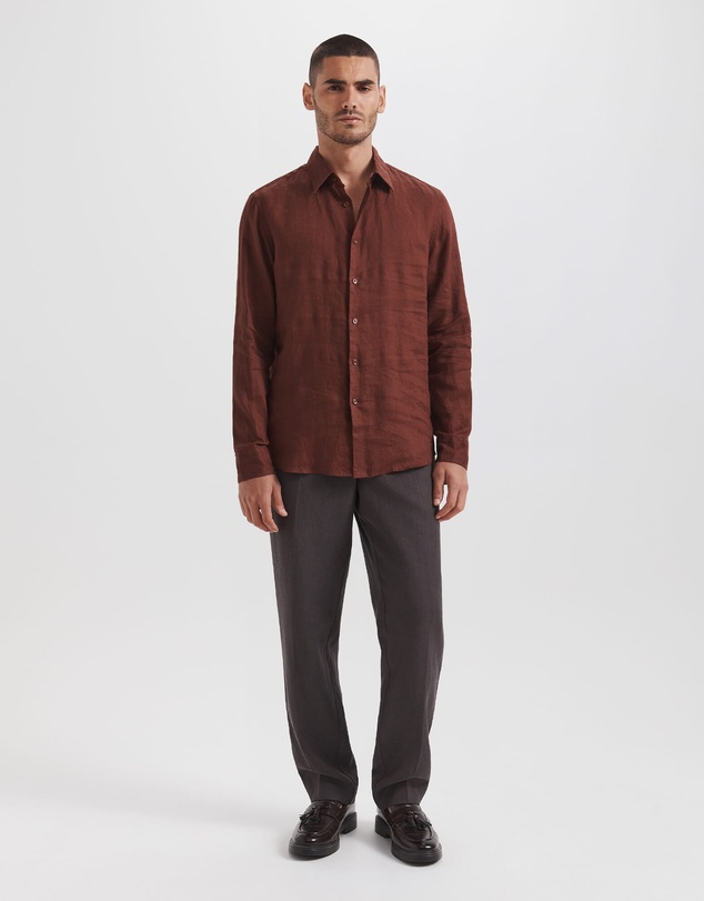 SABA - Anderson Long Sleeve Classic Linen Shirt