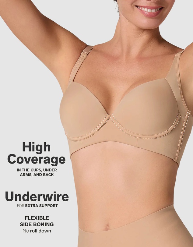 Leonisa - High Profile Back Smoothing Wired T-Shirt Bra