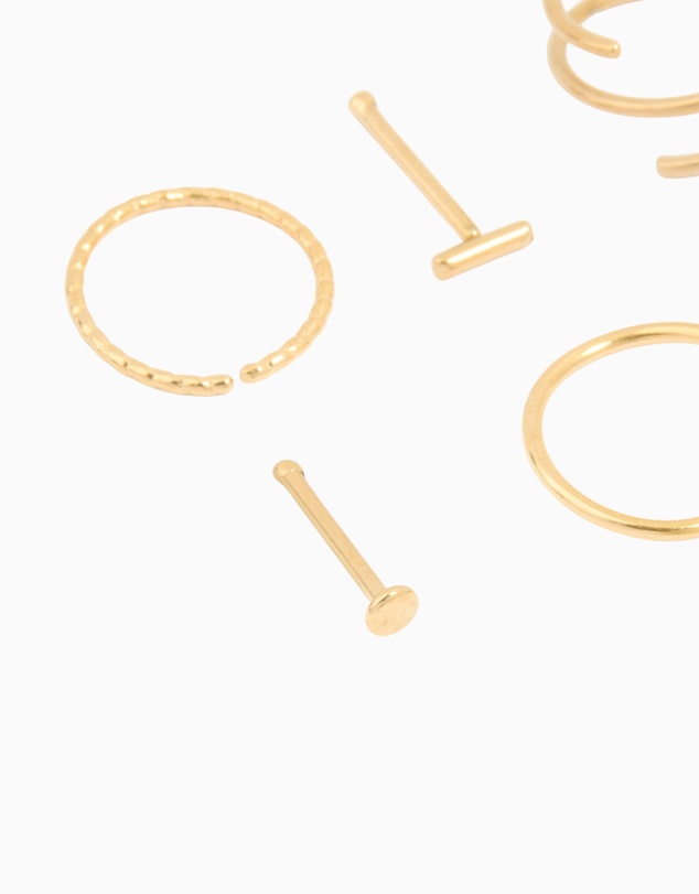 Lovisa - Surgical Steel Nose Stud & Ring Piercing Pack