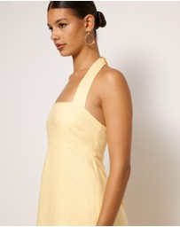 AERE - Lylah Linen Midi Dress