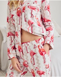 Chelsea Peers - Organic Cotton Flamingo Long Pyjama Set