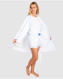 Sant And Abel - Women's Blue Palm Tree Robe