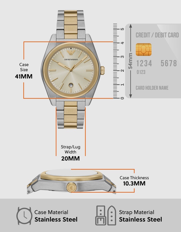 Emporio Armani - Two Tone Analogue Watch