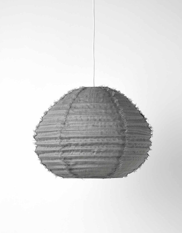 Aura Home - Cloud Fringed Linen Ball Pendant Shade