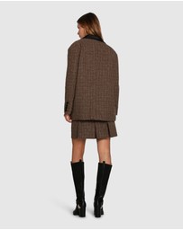 Belle & Bloom - City Noir Tweed Oversized Blazer