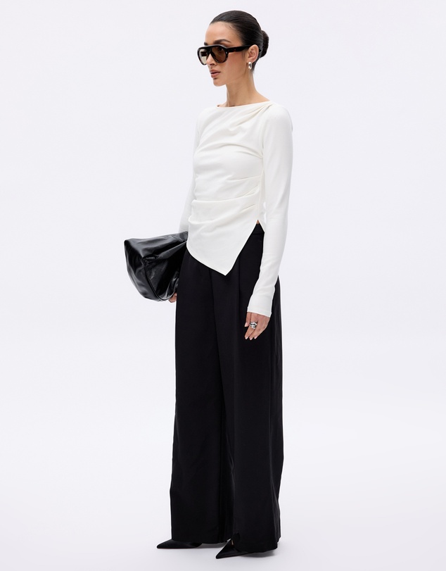 Minima Esenciales - Eliana Long Sleeve Draped T-Shirt