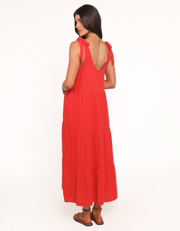 Petal & Pup - Marcy Midi Dress - Red