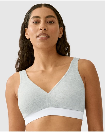 Naturana - Athleisure Cotton Padded Strap Wirefree Bra