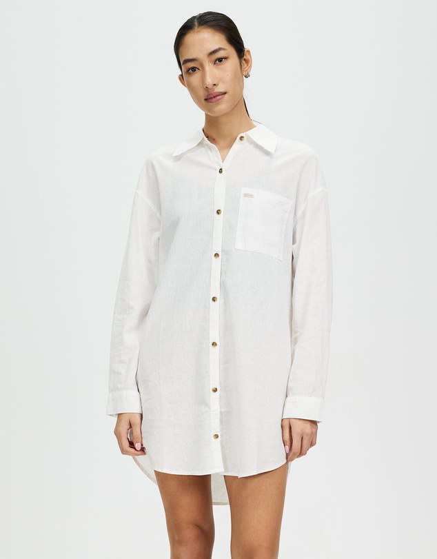 Brixton - Vintage Linen LS Shirtdress