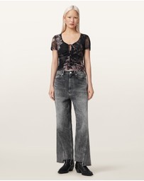 AllSaints - Gabby Mesh Top
