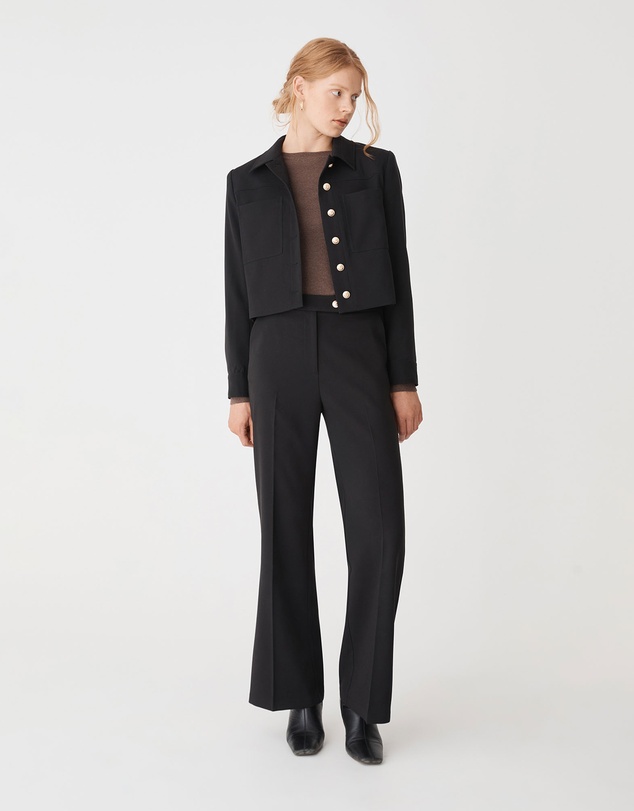 Forcast - Sadie Patch Pocket Crop Jacket
